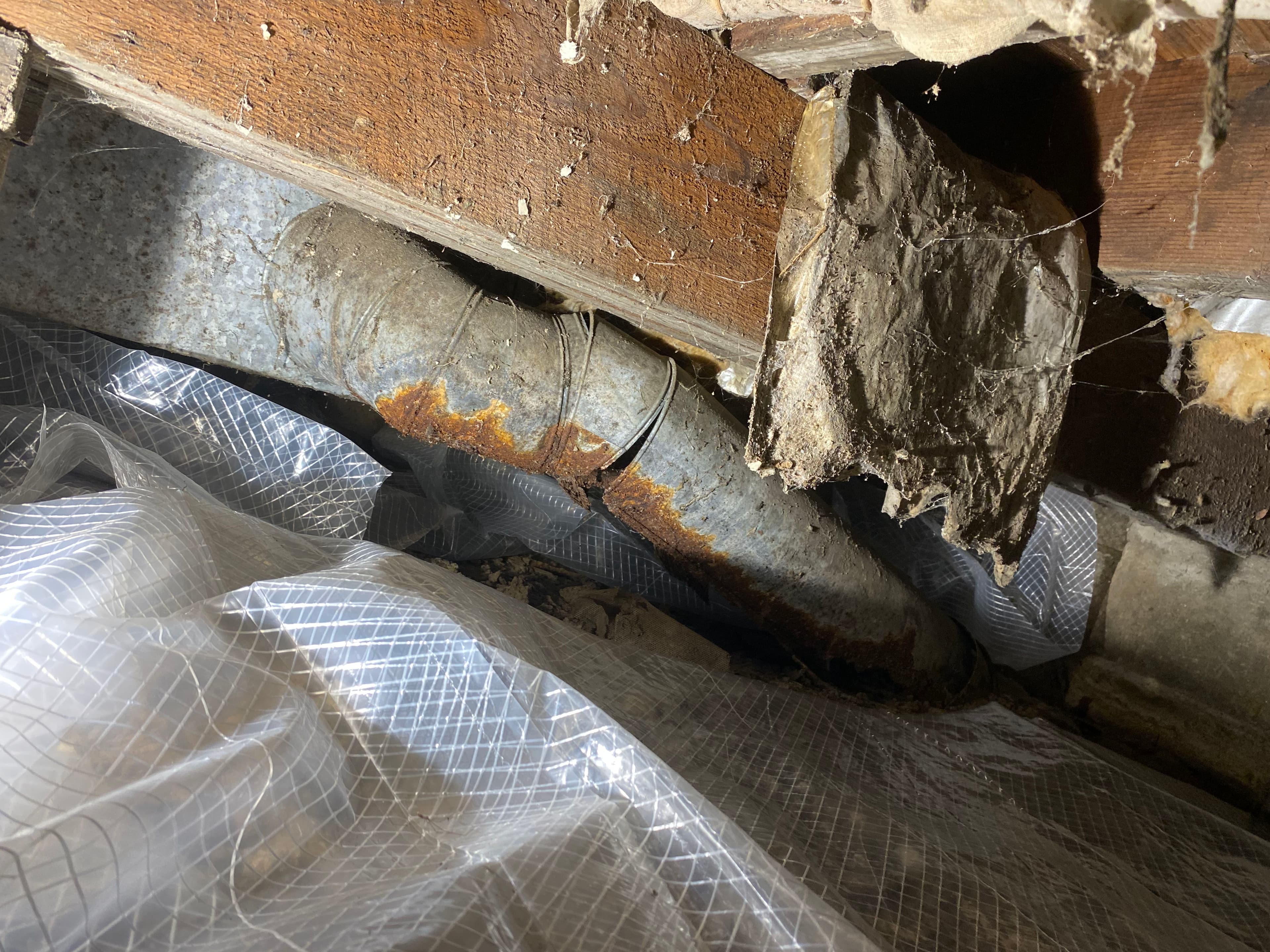 Project Crawl Space Duct Repair on Badly Rusted HVAC Lines image