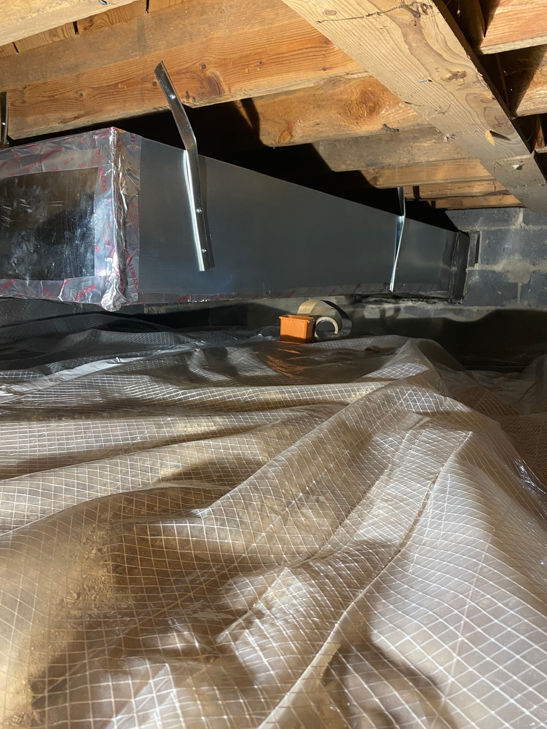 Gallery photos for Crawlspace Cleanup, Vapor Barrier, and Ductwork Correction Done Right: Image #6