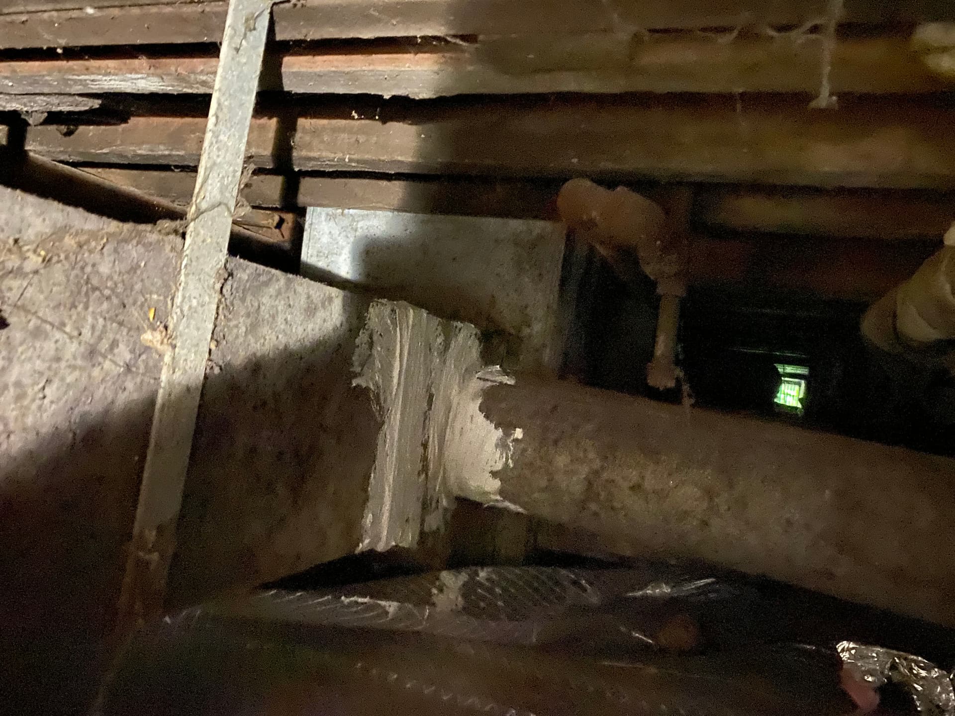 Gallery photos for Rotted Kitchen Drain and Damaged Ductwork Fixed Right in the Crawlspace: Image #4