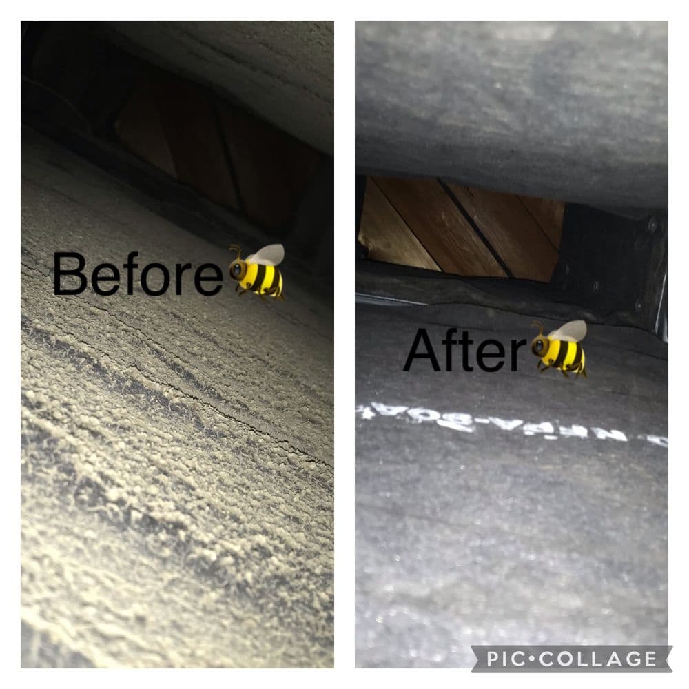 Comparison of clean and dirty space, highlighting improved condition after cleaning.