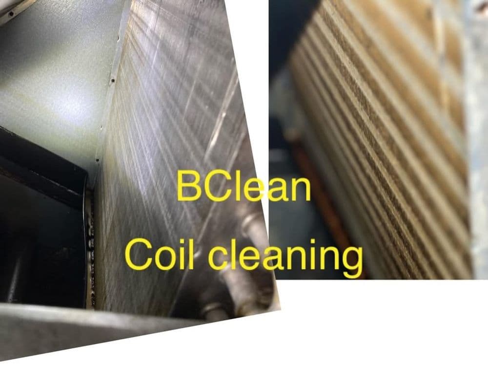 BClean coil cleaning service showcasing clean coils in HVAC system. Ensure optimal efficiency.